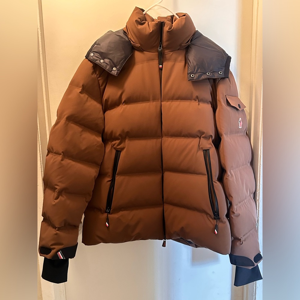 Moncler Brown Puffer Jacket with Black Accents